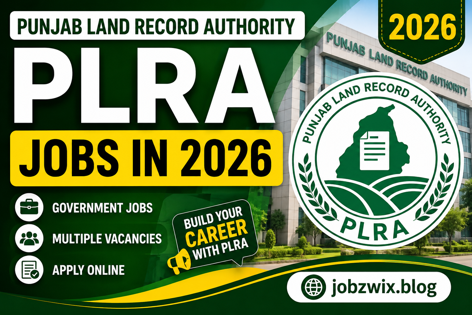 Punjab Land Record Authority PLRA Jobs in 2026